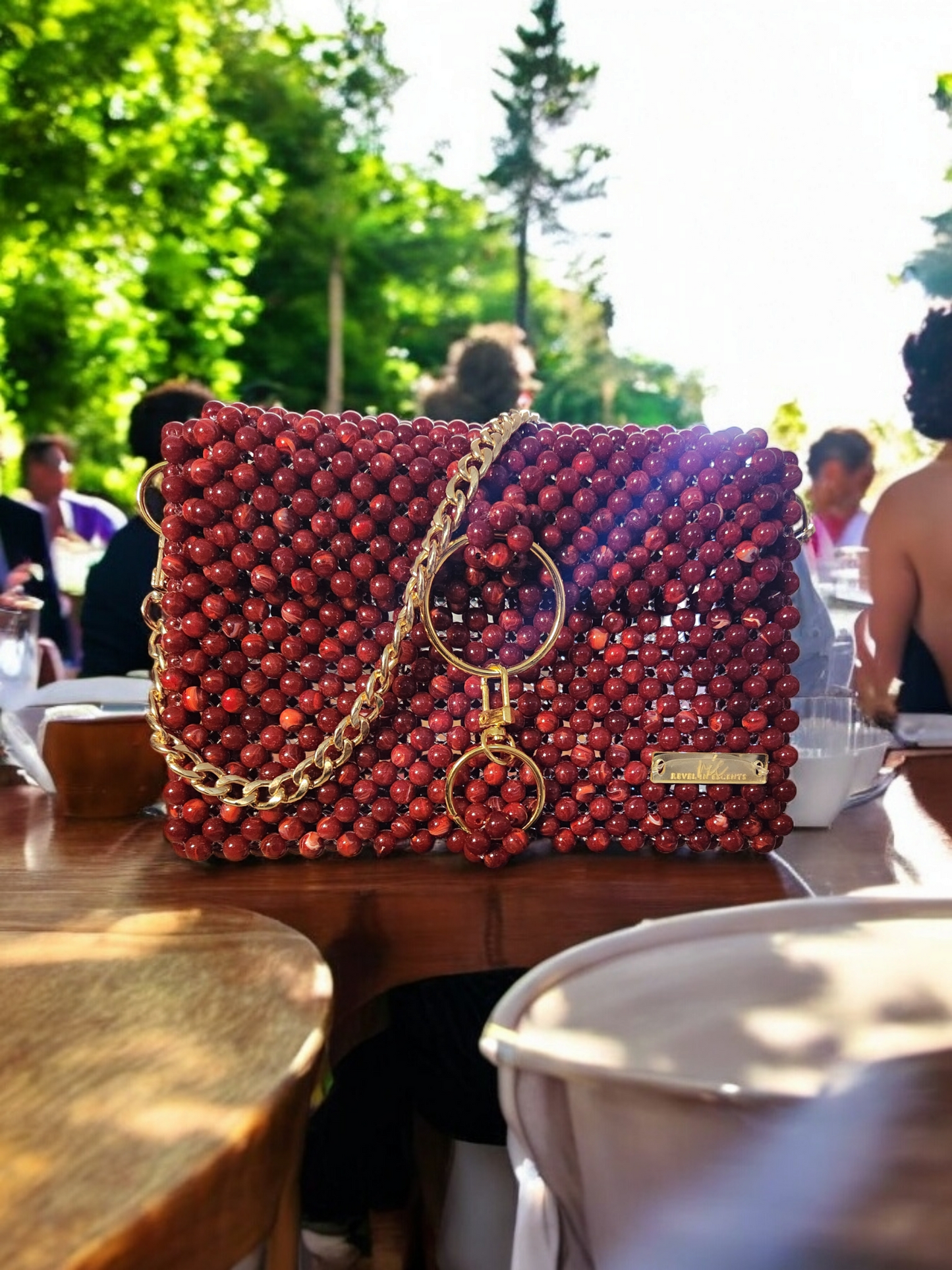 Crimson Luxe Clutch